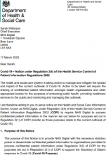 Covid-19: Notice under Regulation 3(4) of the Health Service Control of Patient Information Regulations 2002 (NHS Digital)